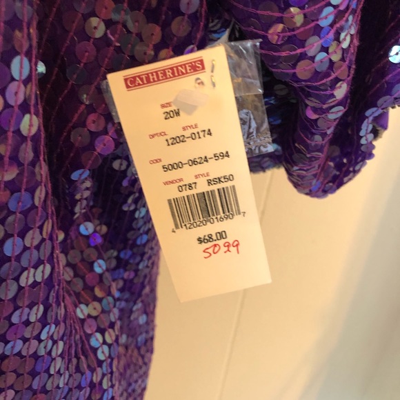 Vintage Beaded Purple Top - Picture 3 of 7